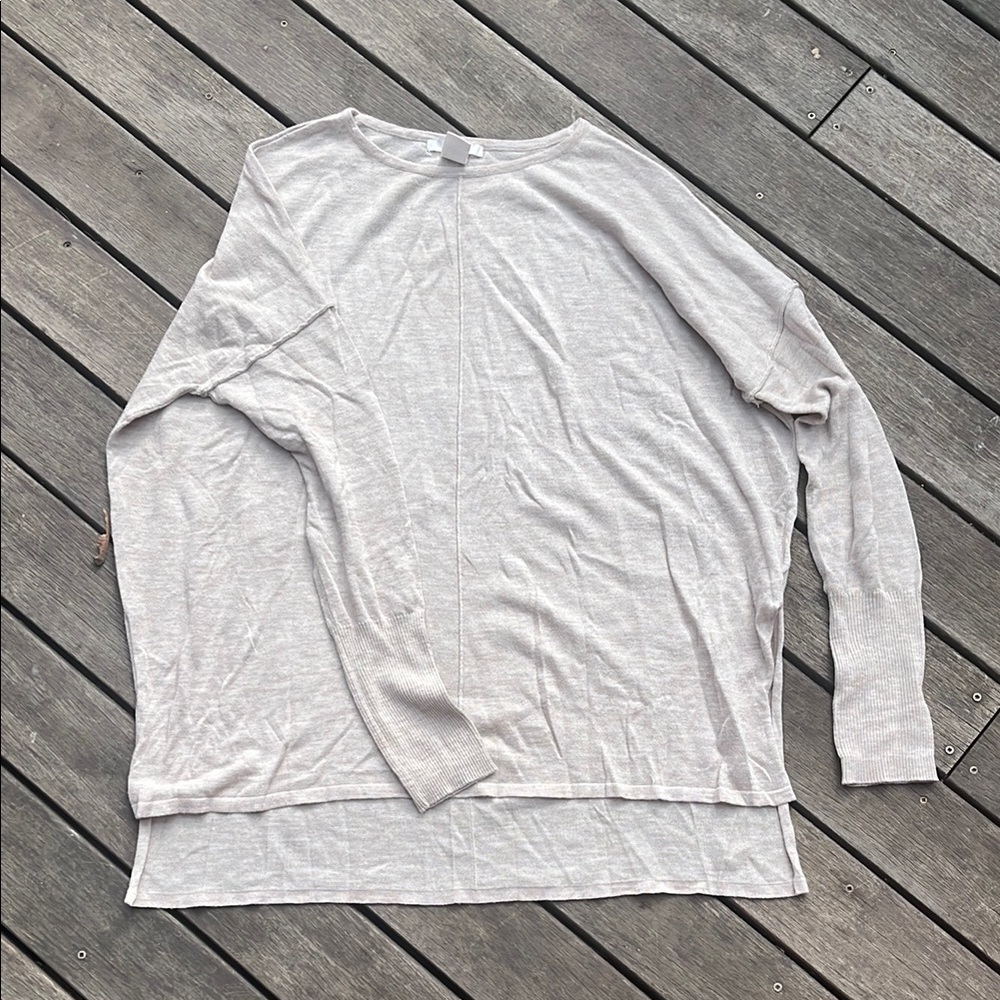 Light Gray Long Sleeve Top